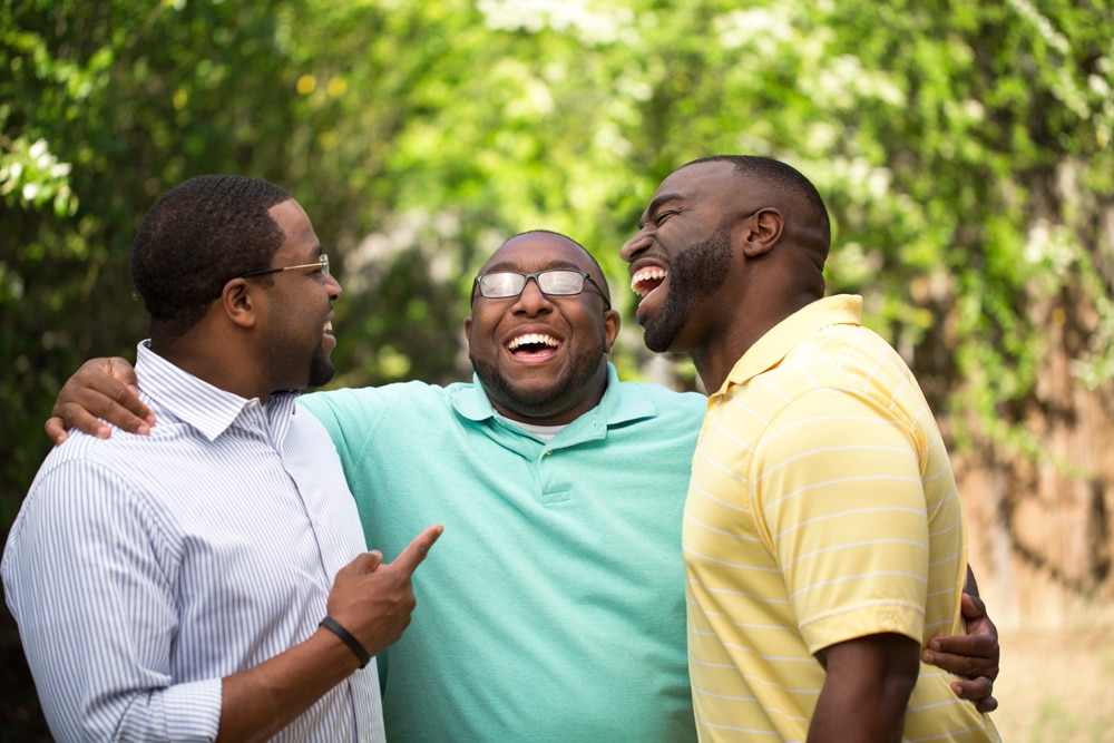 men laughing together